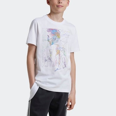 adidas Messi Football Graphic Çocuk Beyaz Günlük T-Shirt