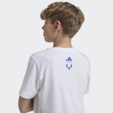  adidas Messi Football Graphic Çocuk Beyaz Günlük T-Shirt