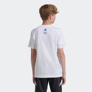  adidas Messi Football Graphic Çocuk Beyaz Günlük T-Shirt