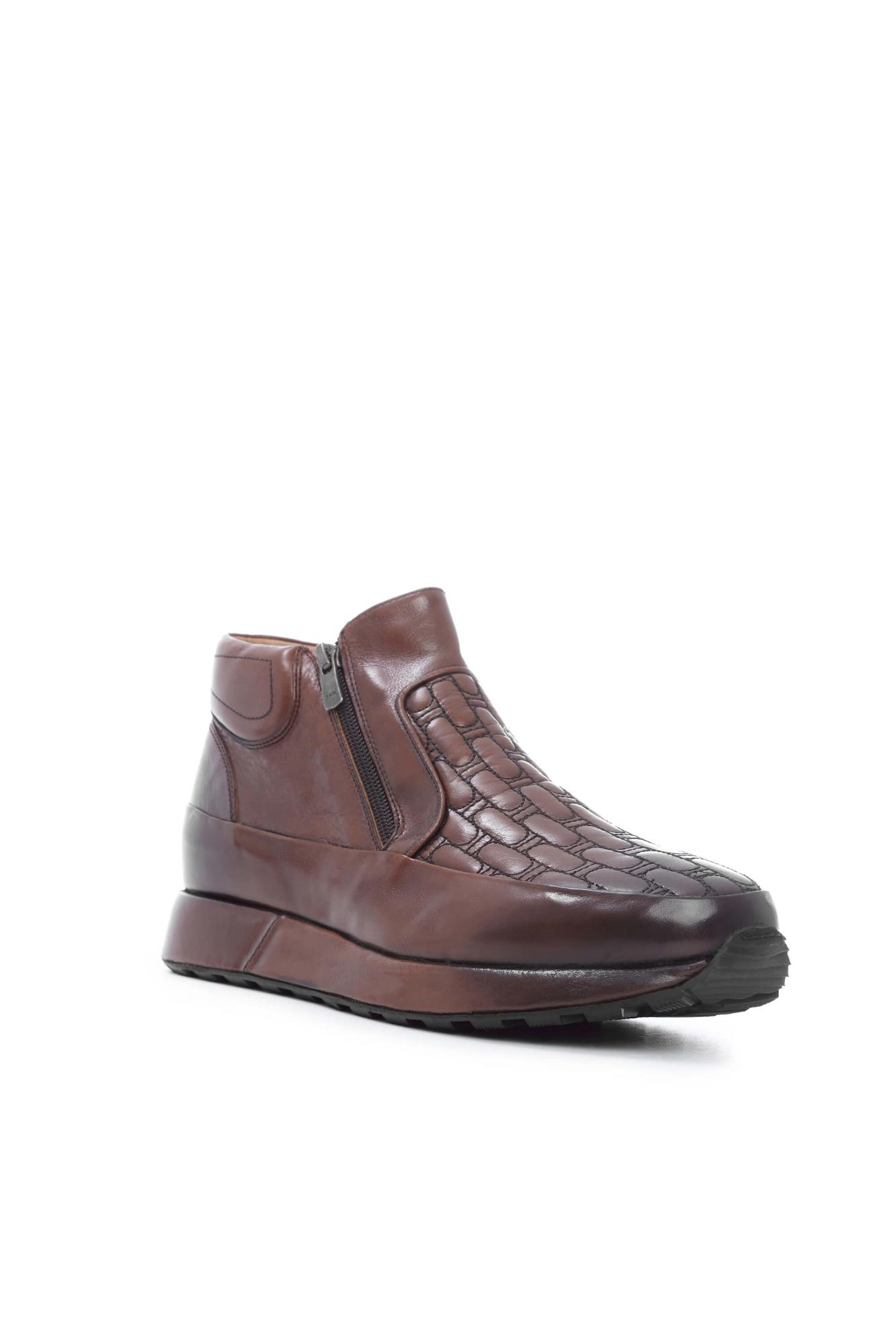 Tamer Tanca Tamer Tanca Erkek Hakiki Deri Taba Bufalo Klasik Bot | FashFed Taba - 4. görsel