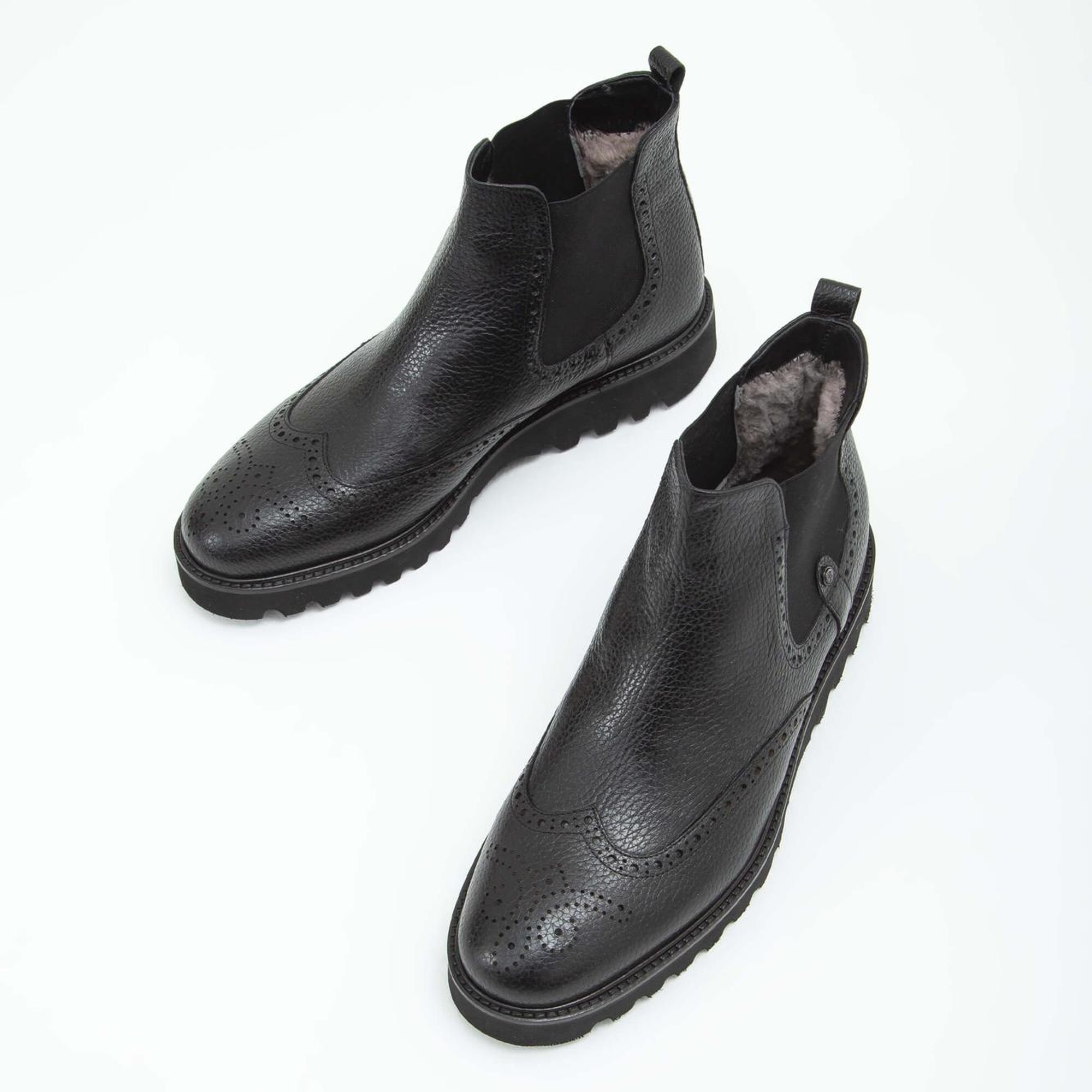 Tamer Tanca Erkek Hakiki Deri Siyah Klasik Bot