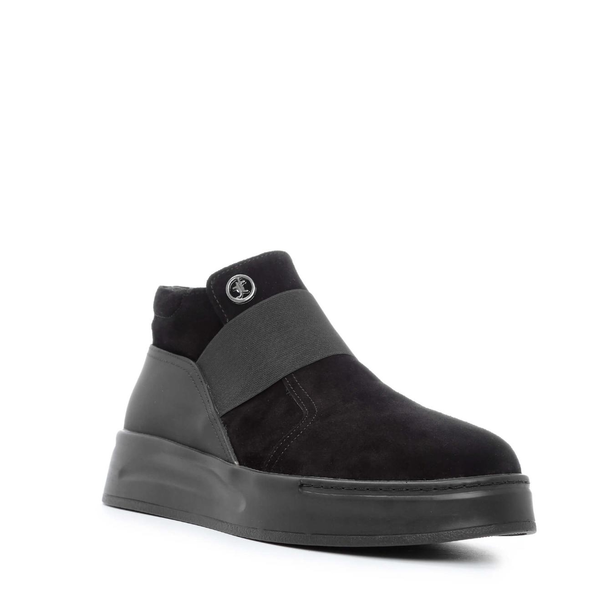 Tamer Tanca Erkek Hakiki Deri Siyah Süet Casual Bot