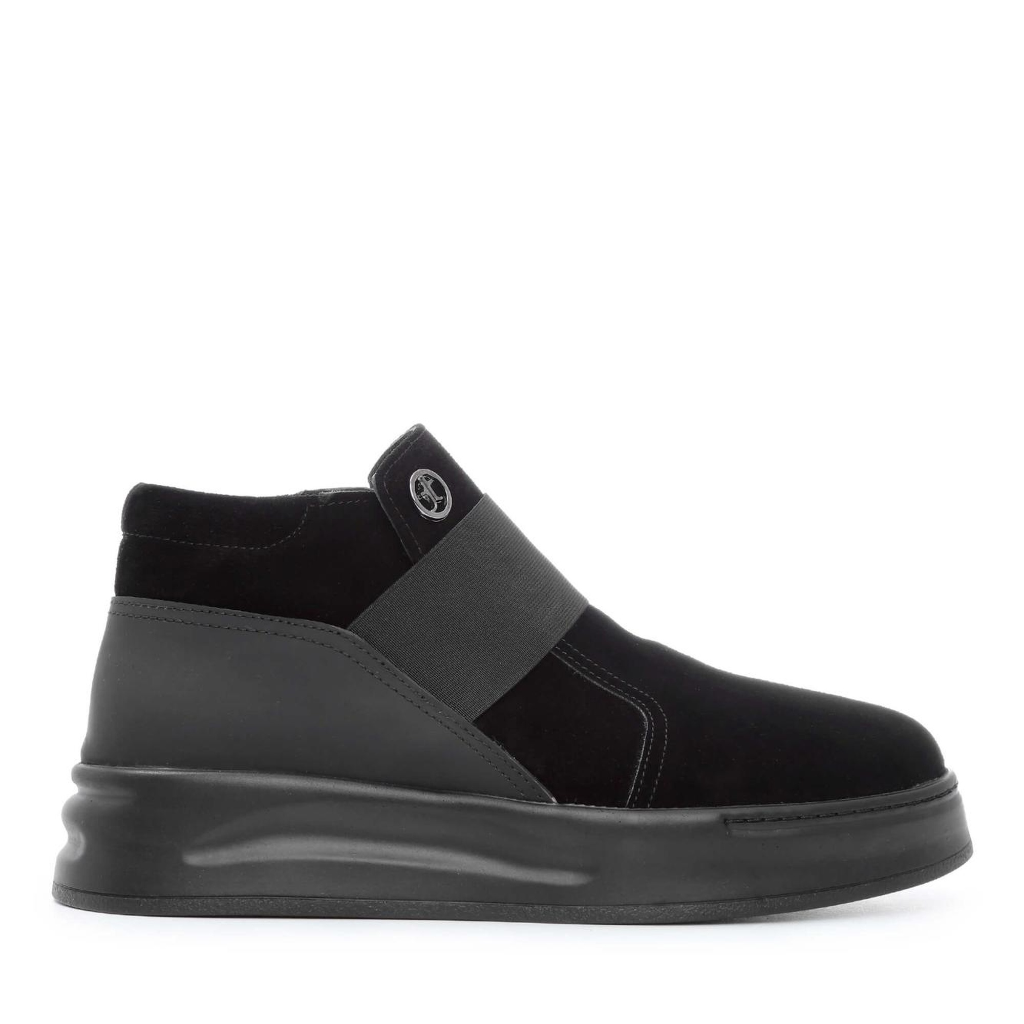 Tamer Tanca Erkek Hakiki Deri Siyah Süet Casual Bot