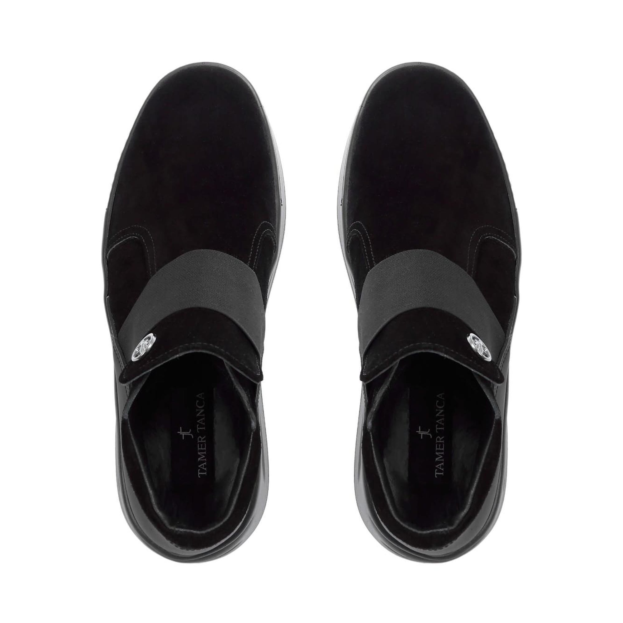 Tamer Tanca Erkek Hakiki Deri Siyah Süet Casual Bot