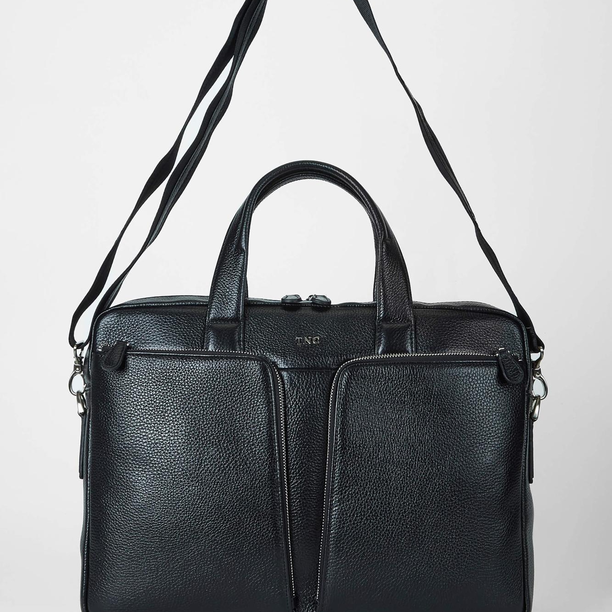 Tamer Tanca Erkek Hakiki Deri Siyah Evrak Çantası