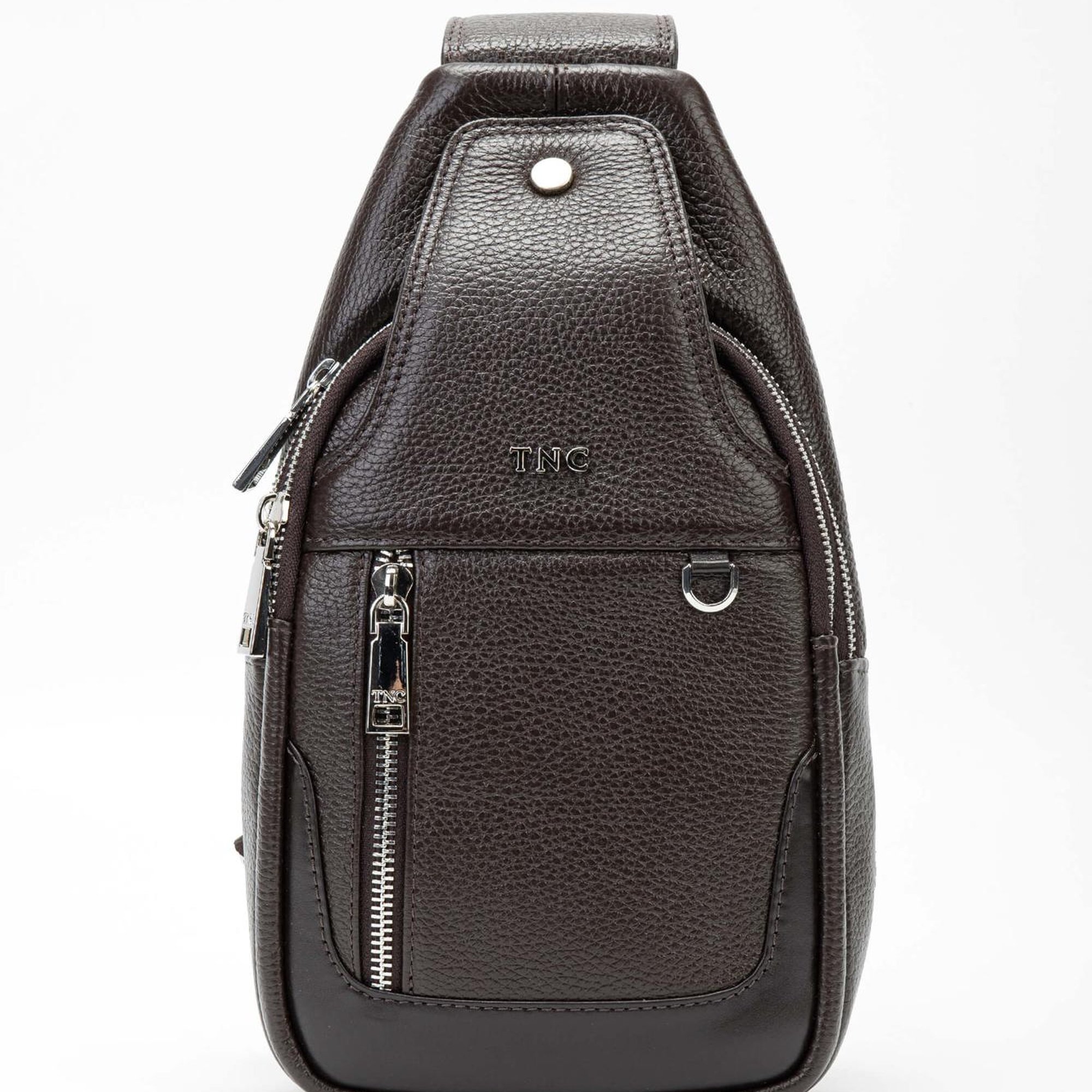 Tamer Tanca Erkek Hakiki Deri Kahverengi Body Bag Çanta