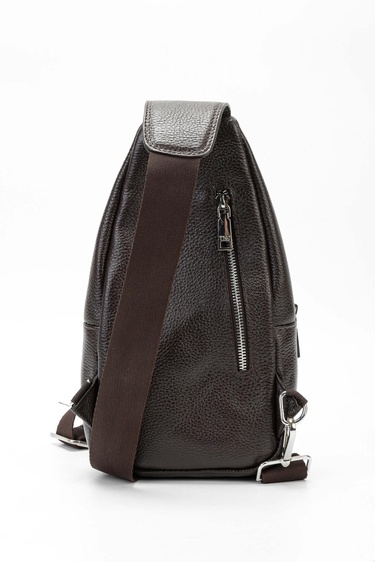  Tamer Tanca Erkek Hakiki Deri Kahverengi Body Bag Çanta