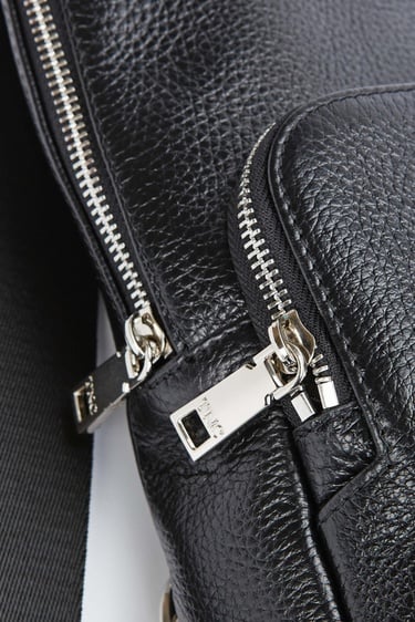  Tamer Tanca Erkek Hakiki Deri Siyah Body Bag Çanta