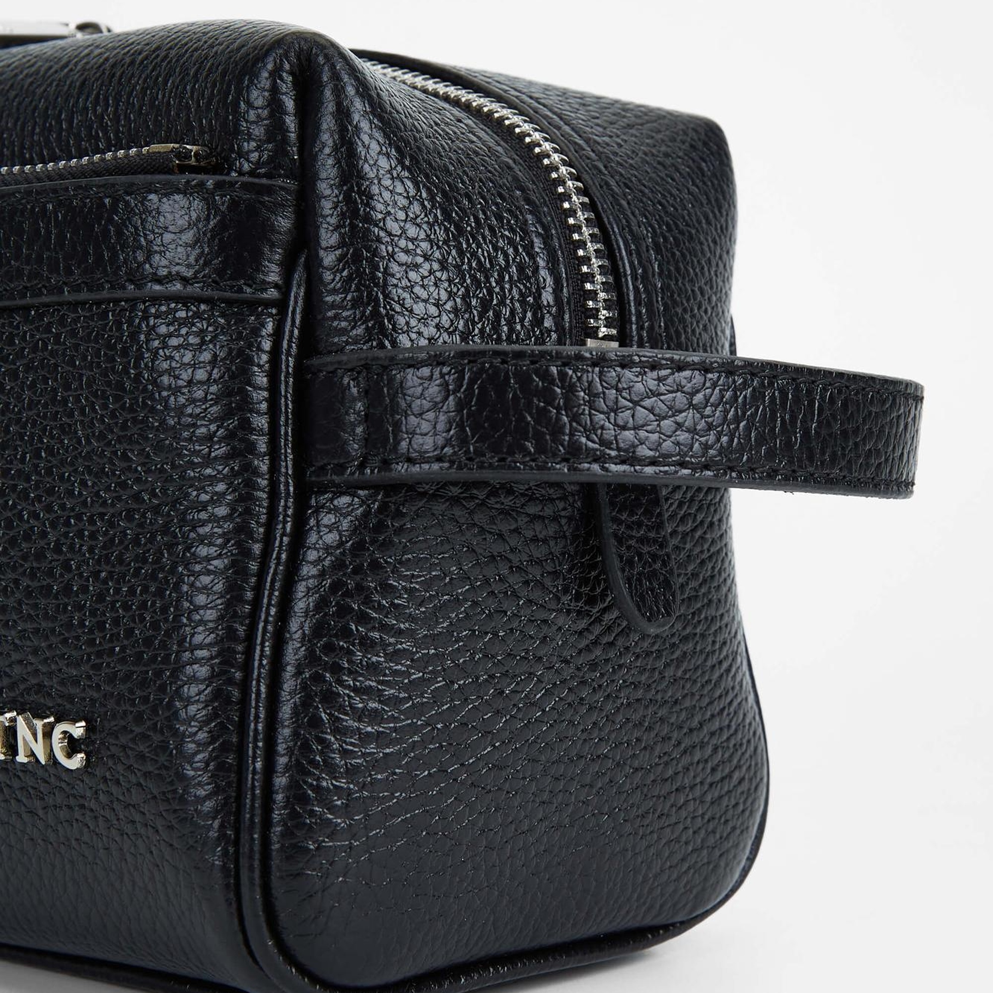 Tamer Tanca Erkek Hakiki Deri Siyah Traş Çantası