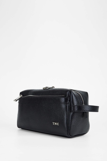  Tamer Tanca Erkek Hakiki Deri Siyah Traş Çantası