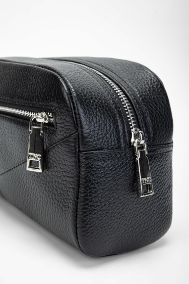  Tamer Tanca Erkek Hakiki Deri Siyah Traş Çantası