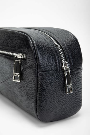  Tamer Tanca Erkek Hakiki Deri Siyah Traş Çantası