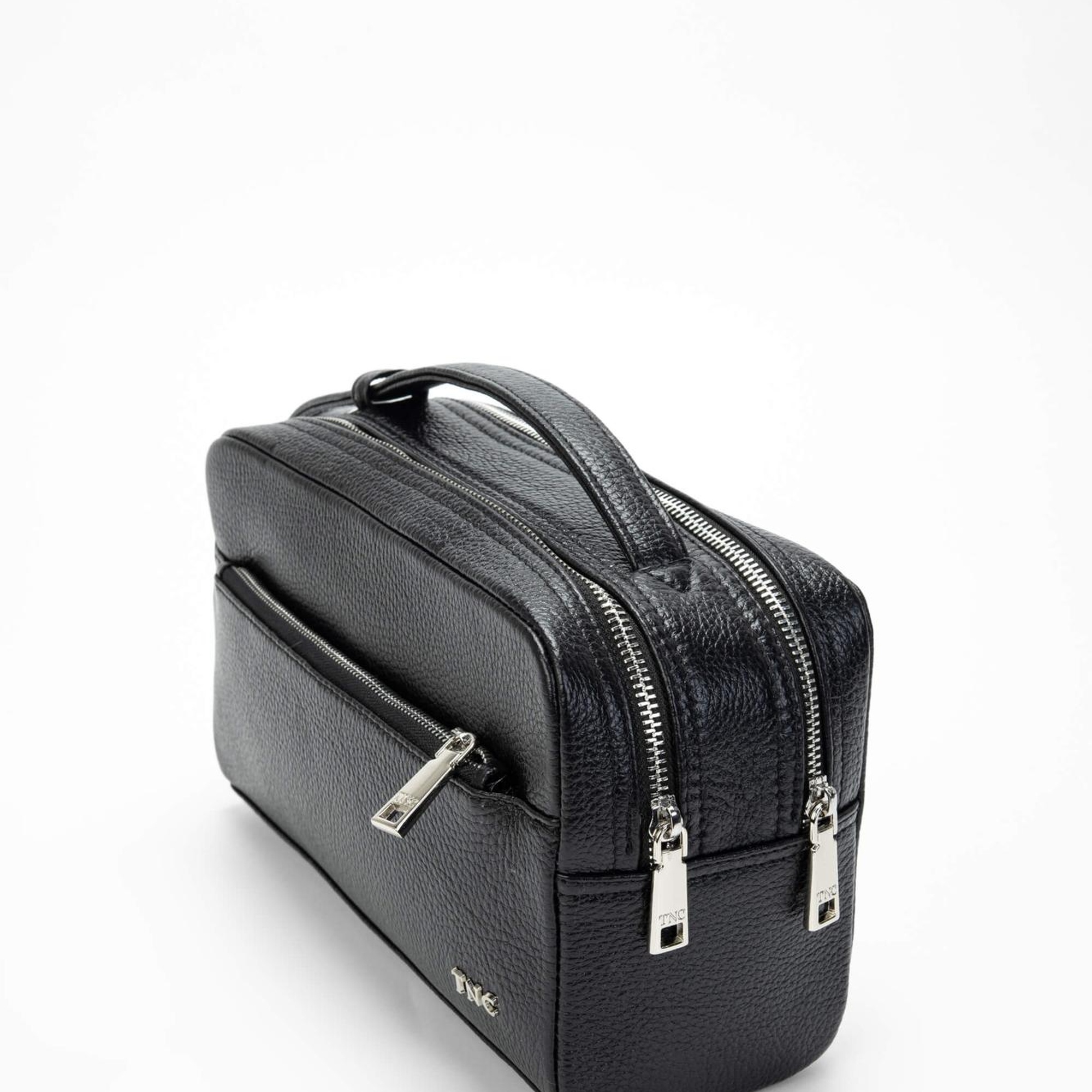 Tamer Tanca Erkek Hakiki Deri Siyah Traş Çantası