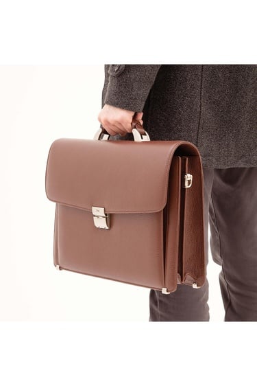  Tamer Tanca Erkek Hakiki Deri Taba Evrak Çantası