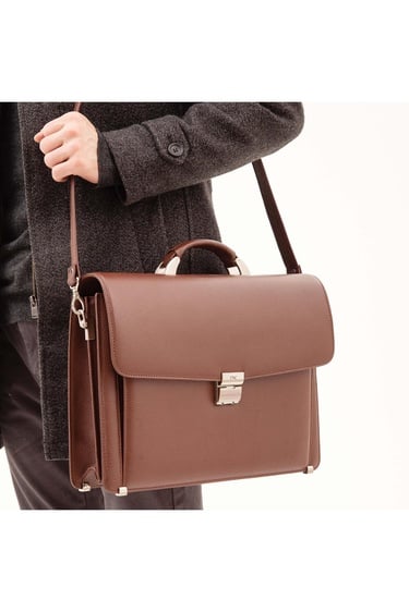  Tamer Tanca Erkek Hakiki Deri Taba Evrak Çantası