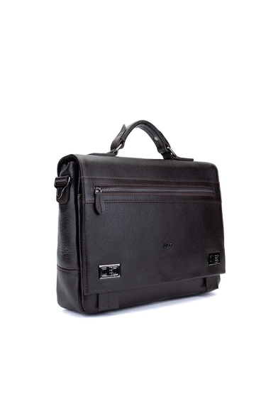  Tamer Tanca Erkek Hakiki Deri Kahverengi Evrak Çantası