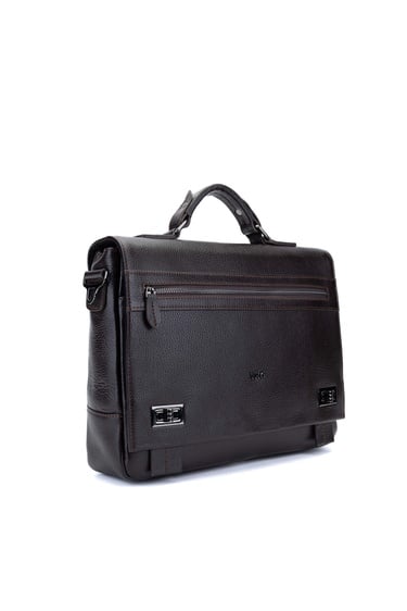  Tamer Tanca Erkek Hakiki Deri Kahverengi Evrak Çantası