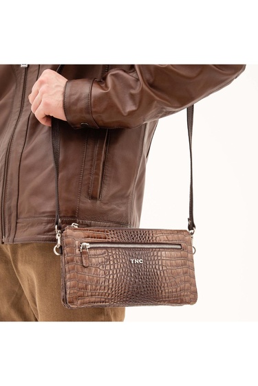  Tamer Tanca Erkek Hakiki Deri Ceviz El Çantası