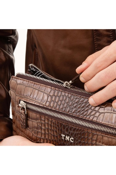  Tamer Tanca Erkek Hakiki Deri Ceviz El Çantası