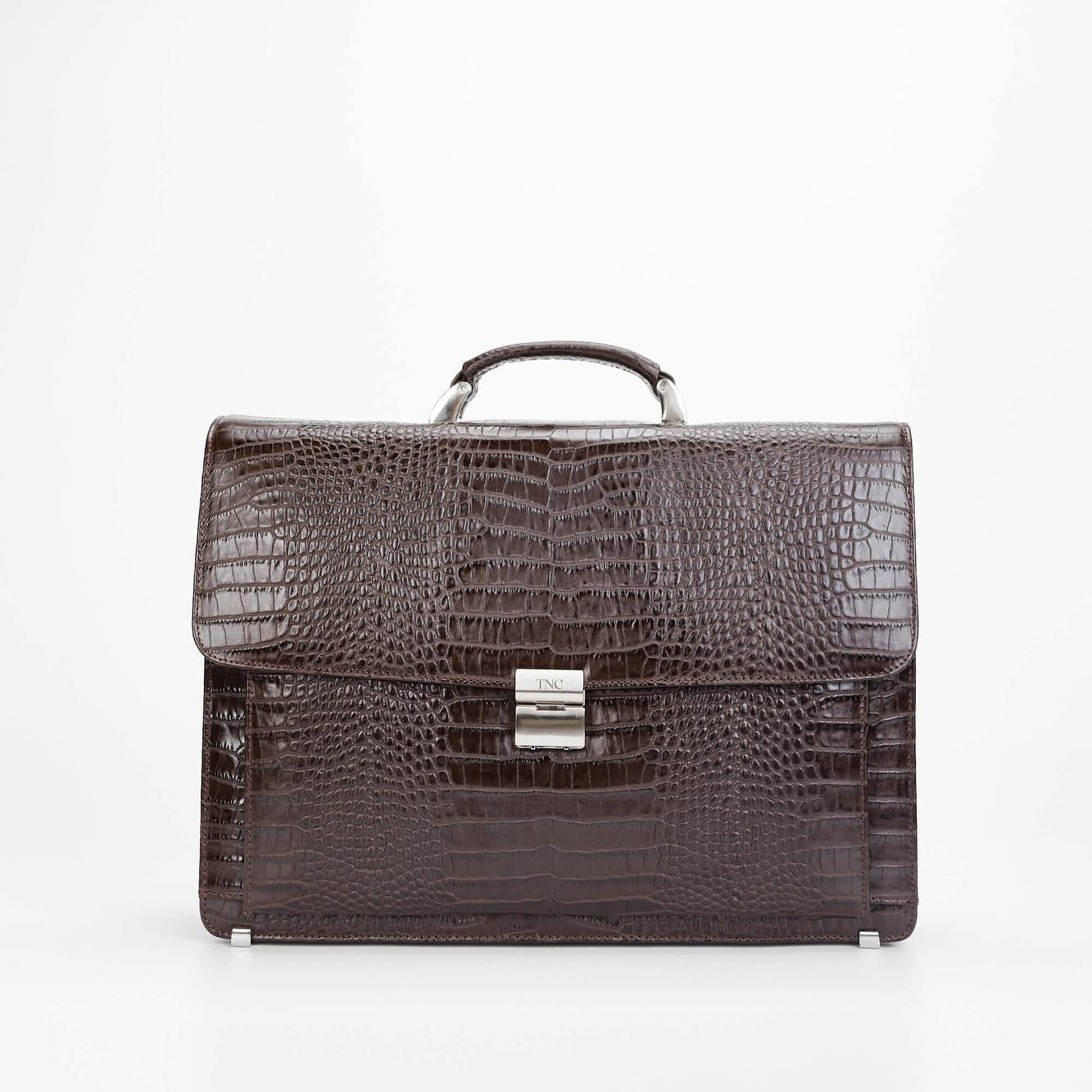 Tamer Tanca Erkek Hakiki Deri Kahverengi Evrak Çantası