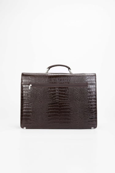  Tamer Tanca Erkek Hakiki Deri Kahverengi Evrak Çantası