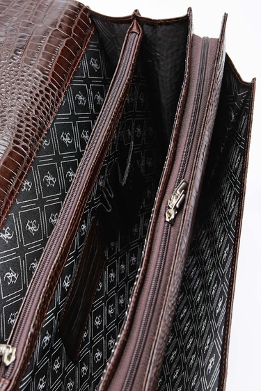  Tamer Tanca Erkek Hakiki Deri Kahverengi Evrak Çantası