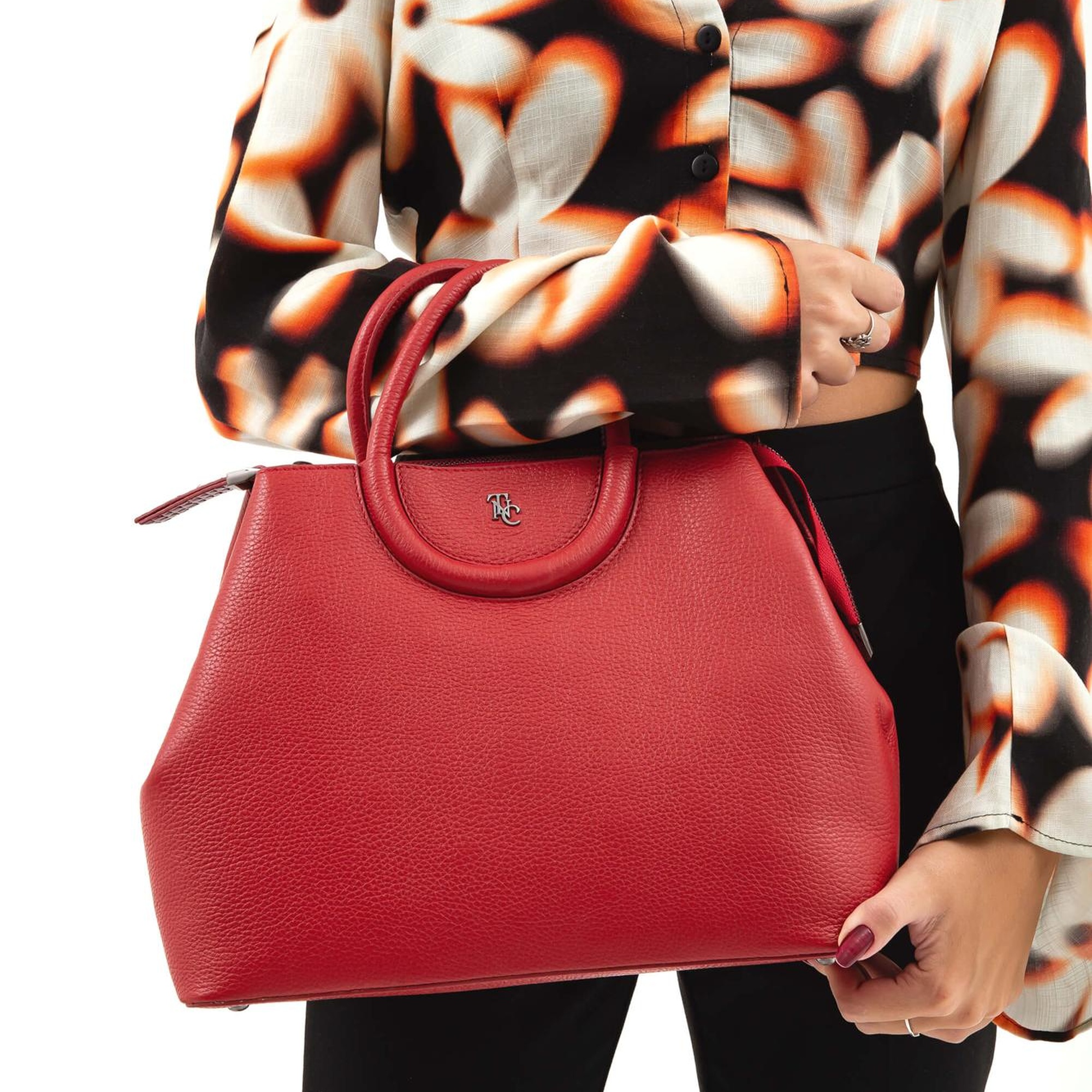 Tamer Tanca Kadın Hakiki Deri Kırmızı Omuz Çanta