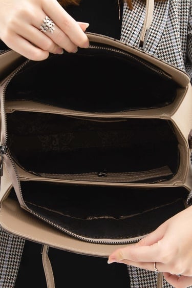  Tamer Tanca Kadın Hakiki Deri Vizon Kol Çantası