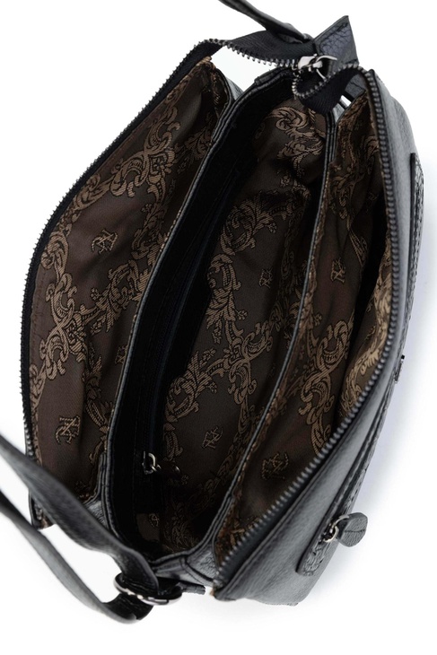  Tamer Tanca Kadın Hakiki Deri Siyah Omuz Çanta