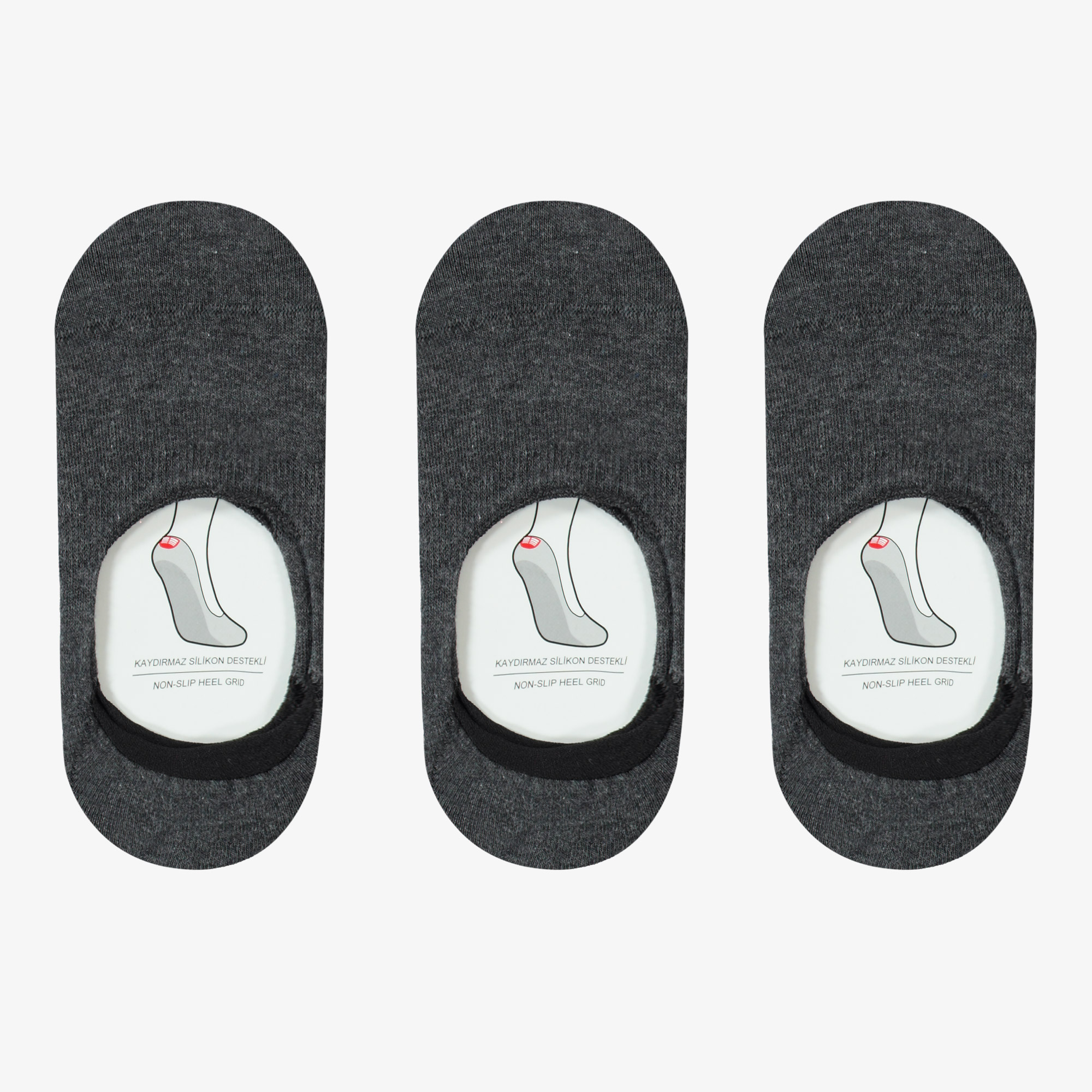  UNITED4 Kadın Gri 3'lü Çorap