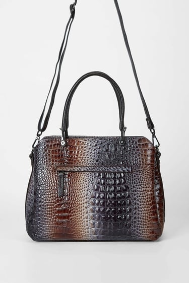  Tamer Tanca Kadın Hakiki Deri Vizon/Lacivert Kol Çantası