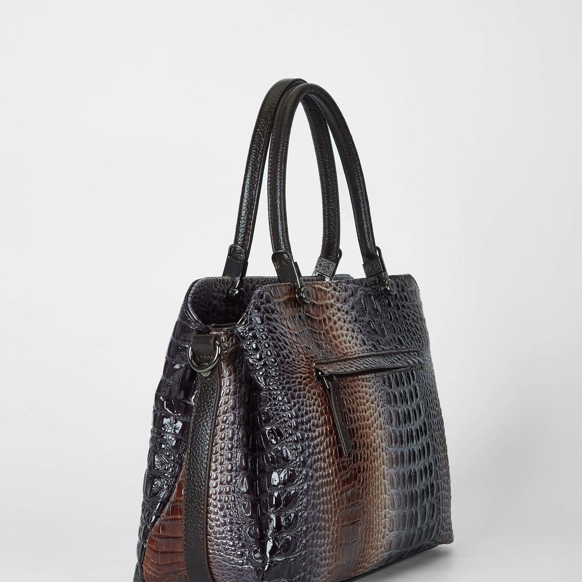 Tamer Tanca Kadın Hakiki Deri Vizon/Lacivert Kol Çantası