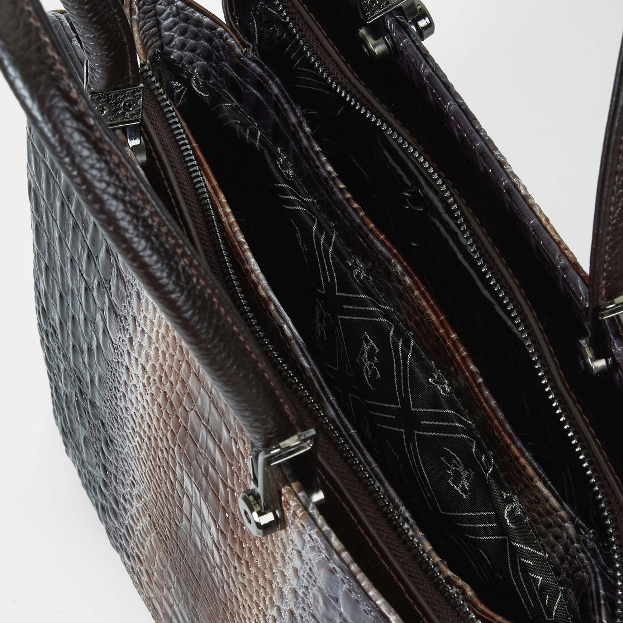 Tamer Tanca Kadın Hakiki Deri Vizon/Lacivert Kol Çantası