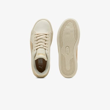  Puma Smash Platform Kadın Krem Spor Ayakkabı