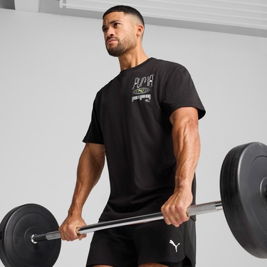  Puma Graphics Erkek Siyah Antrenman T-Shirt