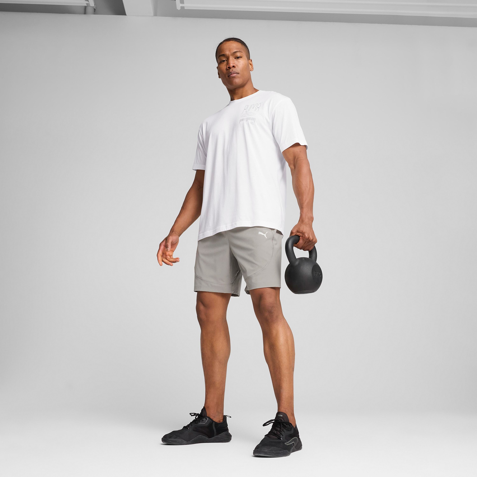 Puma Graphics Erkek Beyaz Antrenman T-Shirt