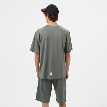  UNITED4 Sport Erkek Gri/Beyaz Antrenman T-Shirt