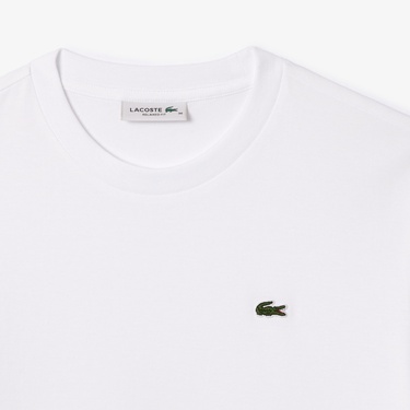  Lacoste Kadın Relaxed Fit Bisiklet Yaka Beyaz T-Shirt