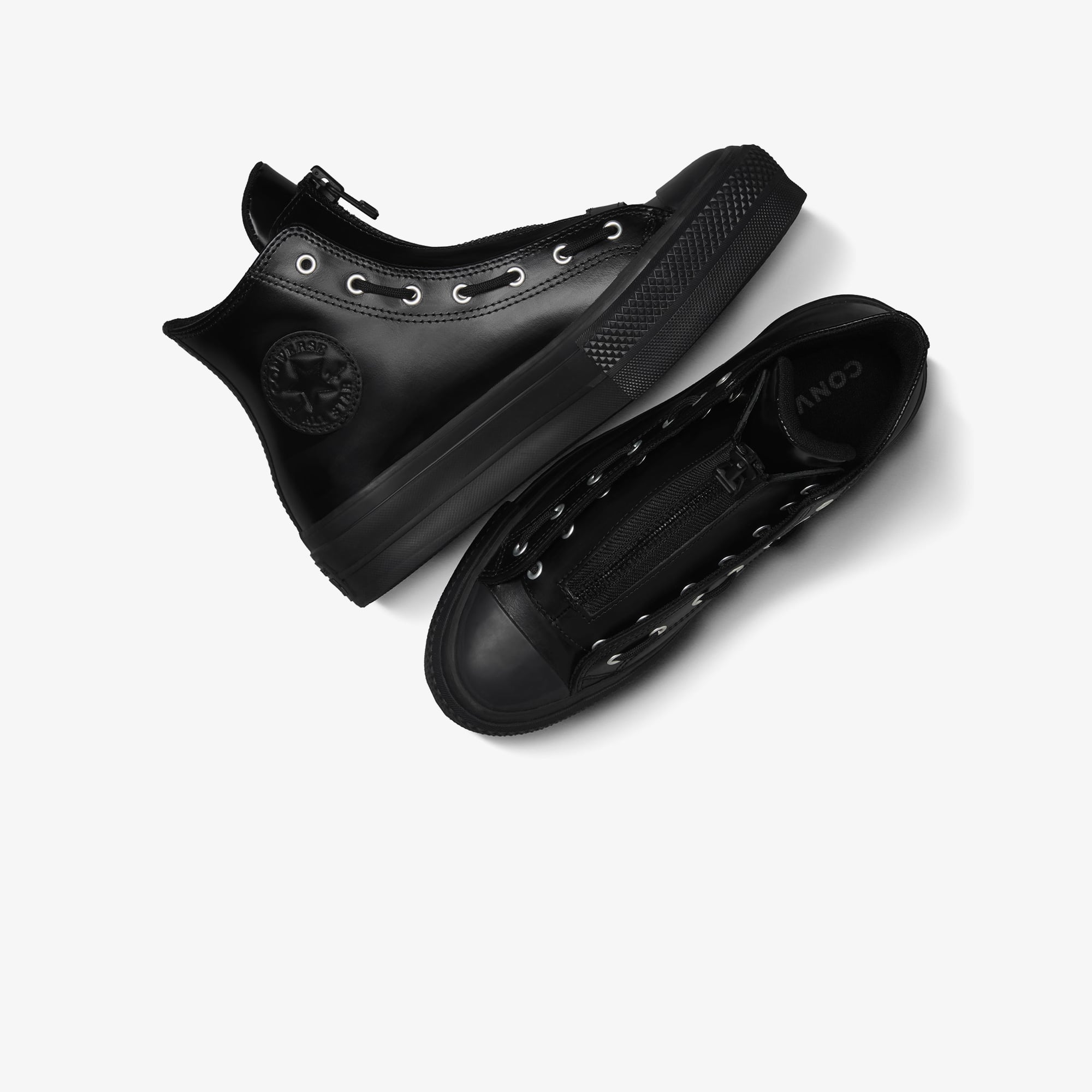 Converse Chuck Taylor All Star Lift Kadın Siyah Deri Bot - Görsel 9