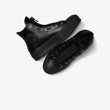  Converse Chuck Taylor All Star Lift Kadın Siyah Deri Bot
