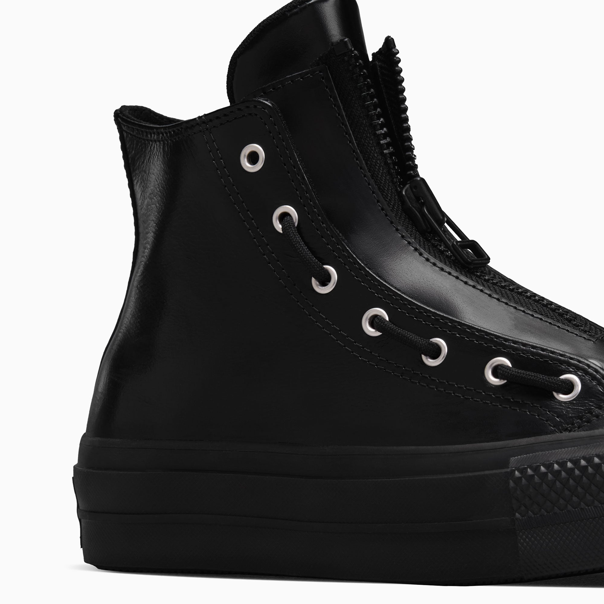 Converse Chuck Taylor All Star Lift Kadın Siyah Deri Bot - Görsel 11