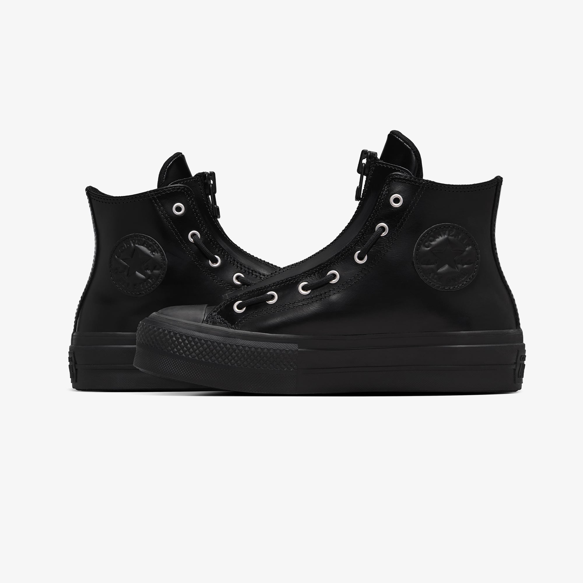 Converse Chuck Taylor All Star Lift Kadın Siyah Deri Bot - Görsel 8