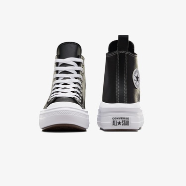  Converse Chuck Taylor All Star Move Platform Genç Siyah Deri Sneaker
