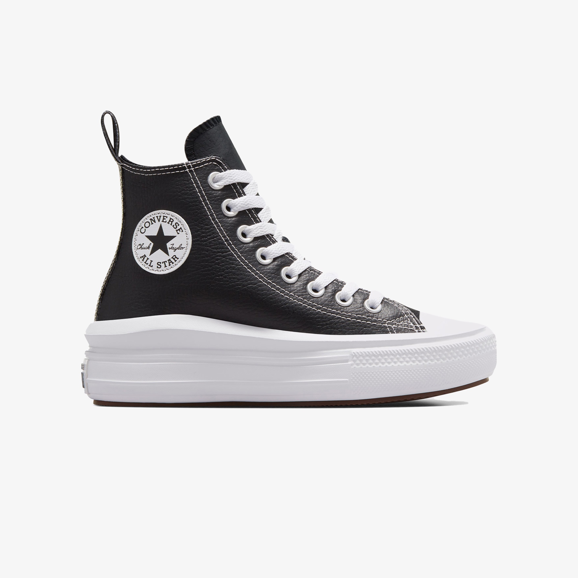 Converse Chuck Taylor All Star Move Platform Genç Siyah Deri Sneaker