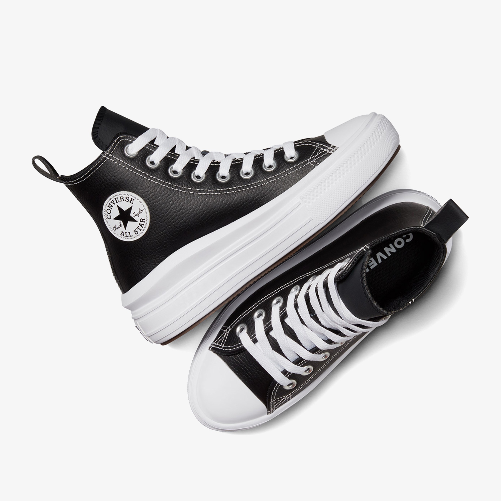Converse Chuck Taylor All Star Move Platform Genç Siyah Deri Sneaker