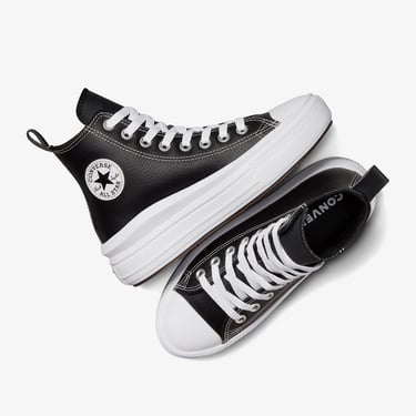  Converse Chuck Taylor All Star Move Platform Genç Siyah Deri Sneaker