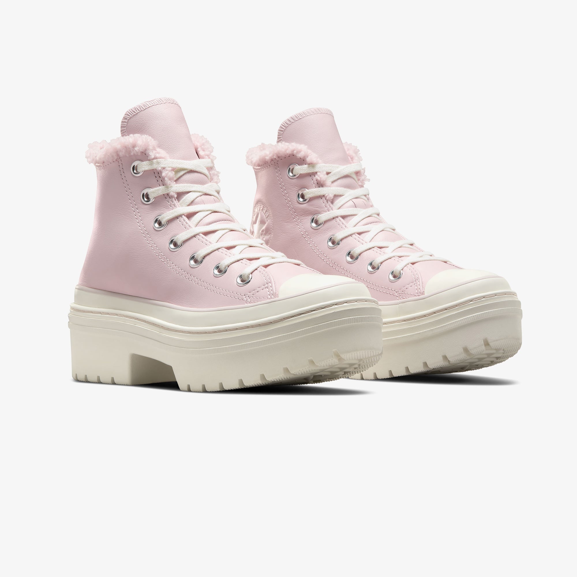 Converse Chuck Taylor All Star Lugged Heel Kadın Pembe Deri Platform Bot