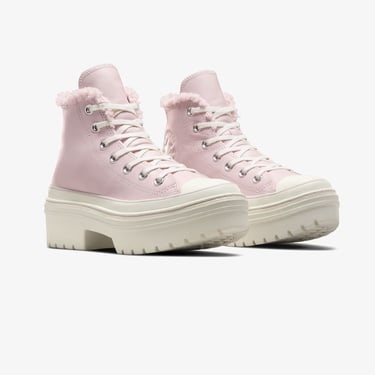  Converse Chuck Taylor All Star Lugged Heel Kadın Pembe Deri Platform Bot