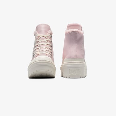  Converse Chuck Taylor All Star Lugged Heel Kadın Pembe Deri Platform Bot
