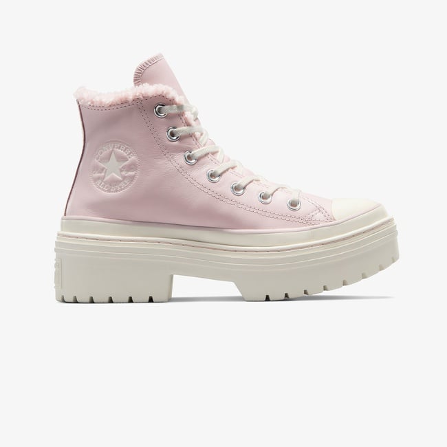  Converse Chuck Taylor All Star Lugged Heel Kadın Pembe Deri Platform Bot